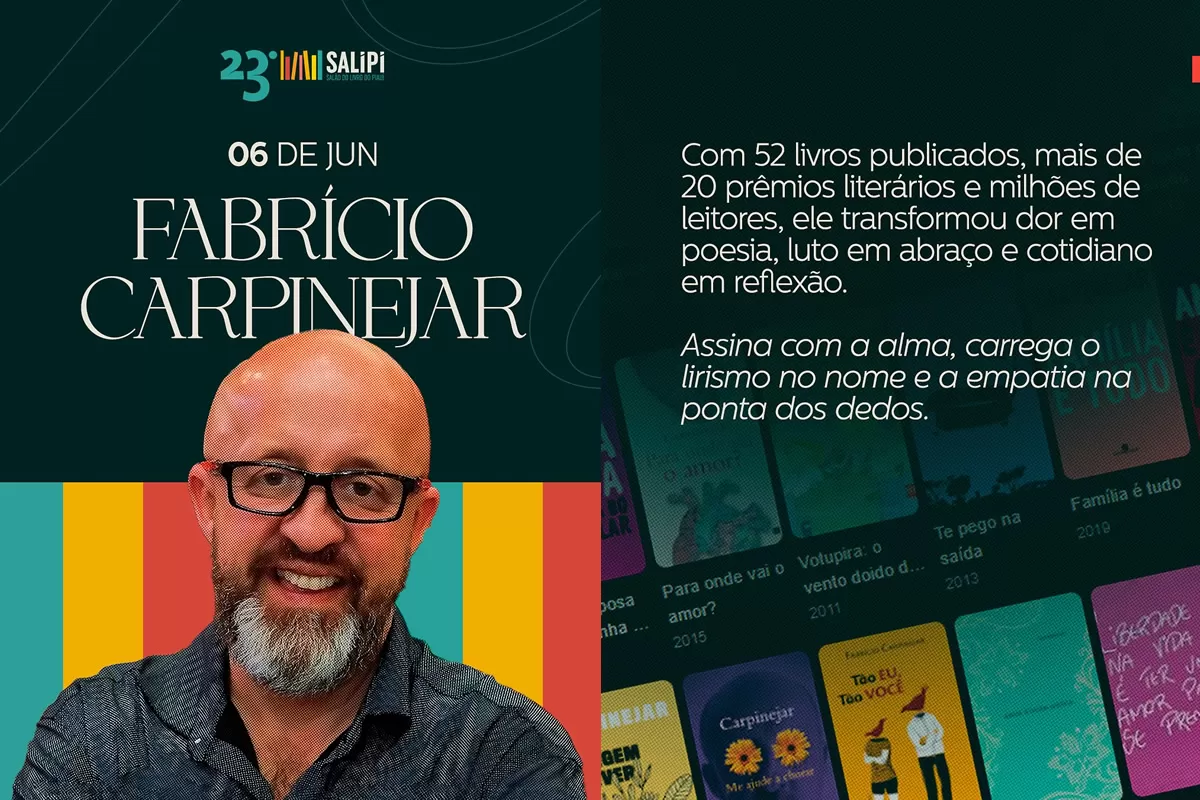 Fabrício Carpinejar é presença confirmada no Salipi 2025