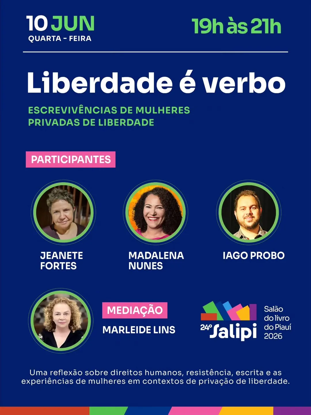 Foto de Jeanete Fortes, Madalena Nunes e Iago Probo (Mediação: Marleide Lins)
